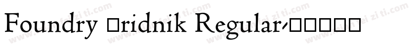 Foundry Gridnik Regular字体转换